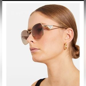 Prada sunglasses- unworn- light gold/white